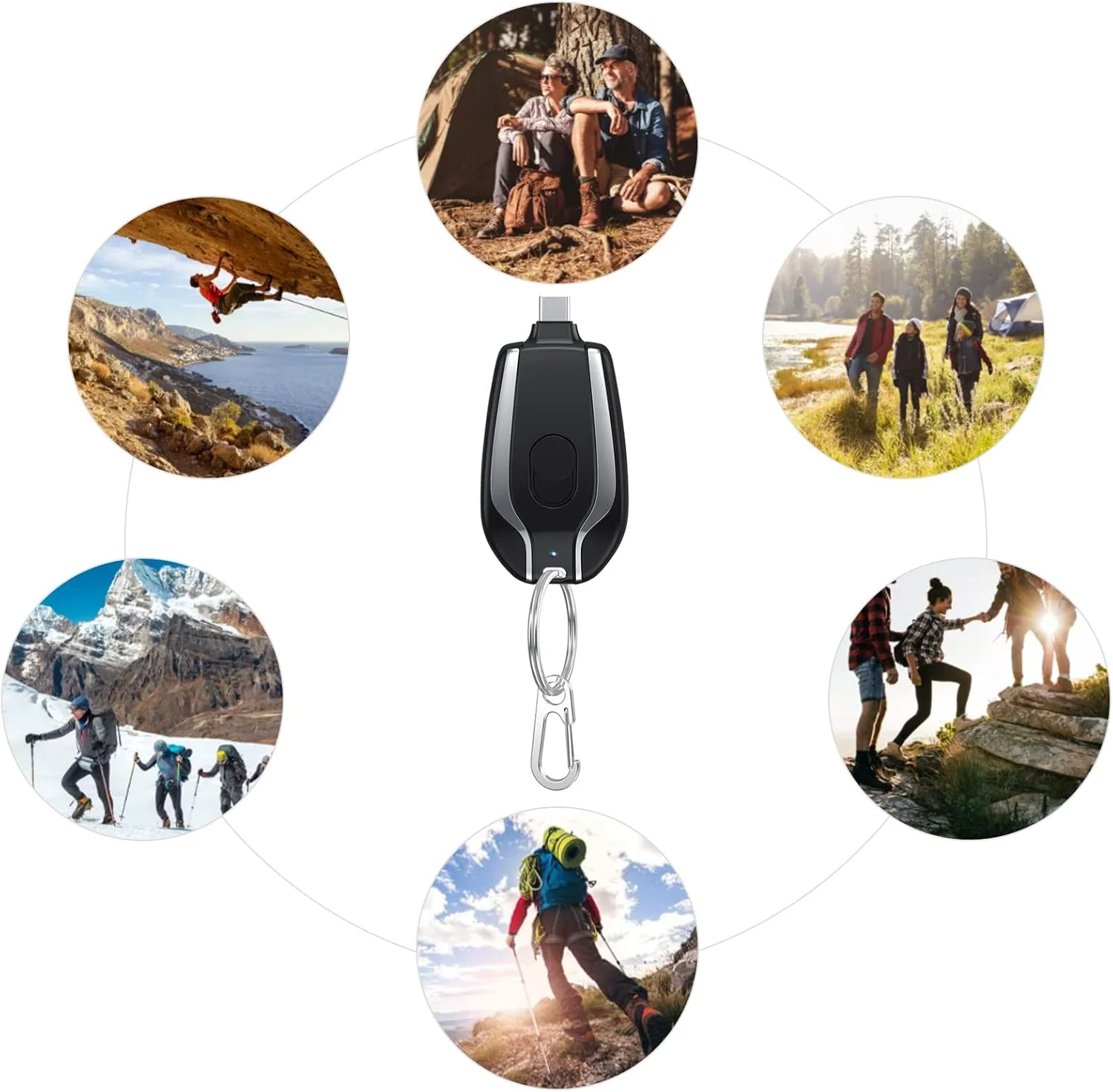 ๐โก Mini Keychain Power Bank 1500mAh ๐ | Pocket-Friendly Fast Charger ๐ฑ | Type-C & iOS Ready โจ - Image 3